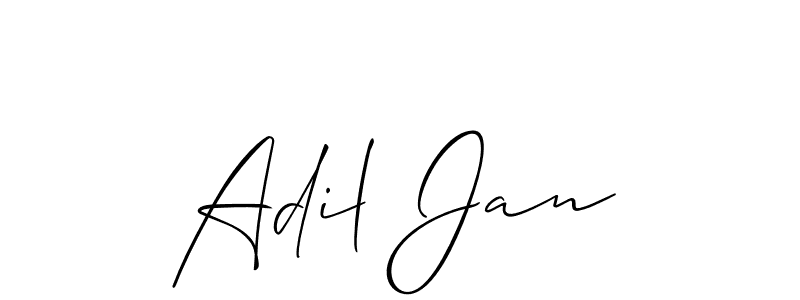 How to make Adil Jan signature? Allison_Script is a professional autograph style. Create handwritten signature for Adil Jan name. Adil Jan signature style 2 images and pictures png