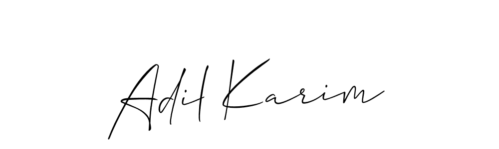 Make a short Adil Karim signature style. Manage your documents anywhere anytime using Allison_Script. Create and add eSignatures, submit forms, share and send files easily. Adil Karim signature style 2 images and pictures png