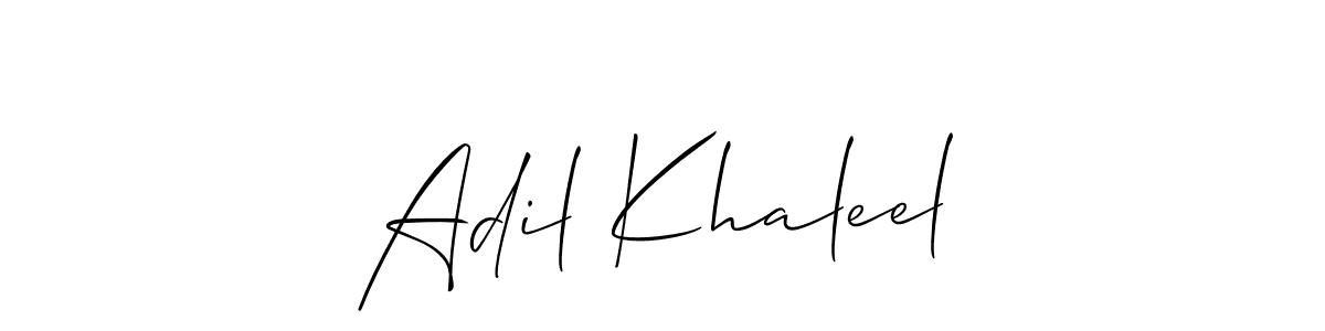 How to make Adil Khaleel signature? Allison_Script is a professional autograph style. Create handwritten signature for Adil Khaleel name. Adil Khaleel signature style 2 images and pictures png