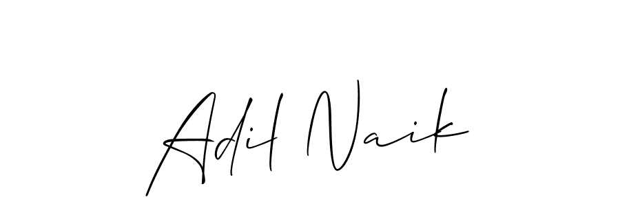 You should practise on your own different ways (Allison_Script) to write your name (Adil Naik) in signature. don't let someone else do it for you. Adil Naik signature style 2 images and pictures png