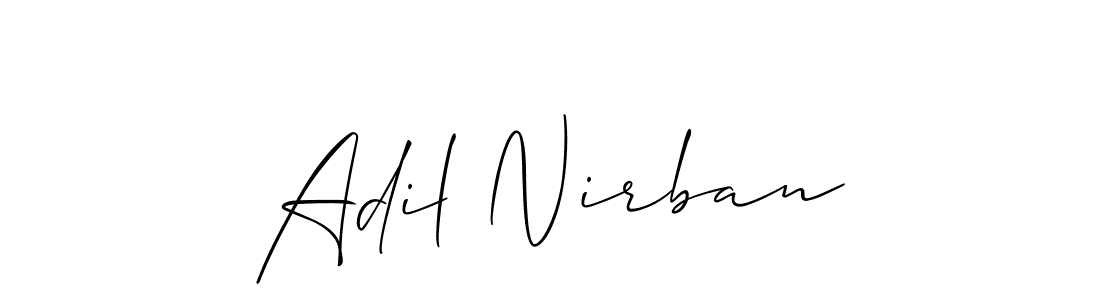 Also You can easily find your signature by using the search form. We will create Adil Nirban name handwritten signature images for you free of cost using Allison_Script sign style. Adil Nirban signature style 2 images and pictures png