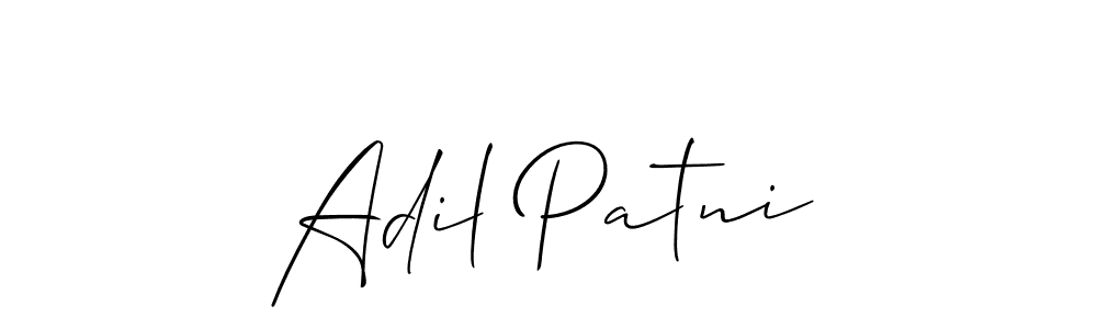 Also You can easily find your signature by using the search form. We will create Adil Patni name handwritten signature images for you free of cost using Allison_Script sign style. Adil Patni signature style 2 images and pictures png