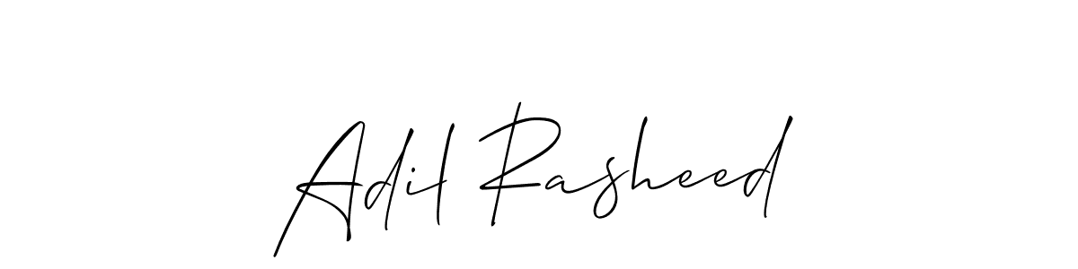 How to make Adil Rasheed signature? Allison_Script is a professional autograph style. Create handwritten signature for Adil Rasheed name. Adil Rasheed signature style 2 images and pictures png