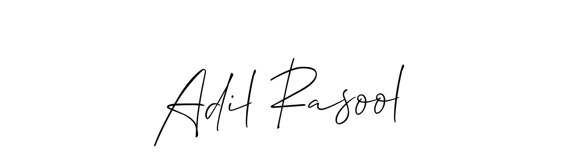 Make a beautiful signature design for name Adil Rasool. With this signature (Allison_Script) style, you can create a handwritten signature for free. Adil Rasool signature style 2 images and pictures png