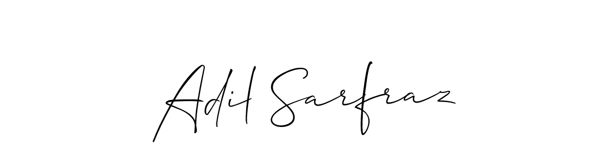 How to make Adil Sarfraz name signature. Use Allison_Script style for creating short signs online. This is the latest handwritten sign. Adil Sarfraz signature style 2 images and pictures png