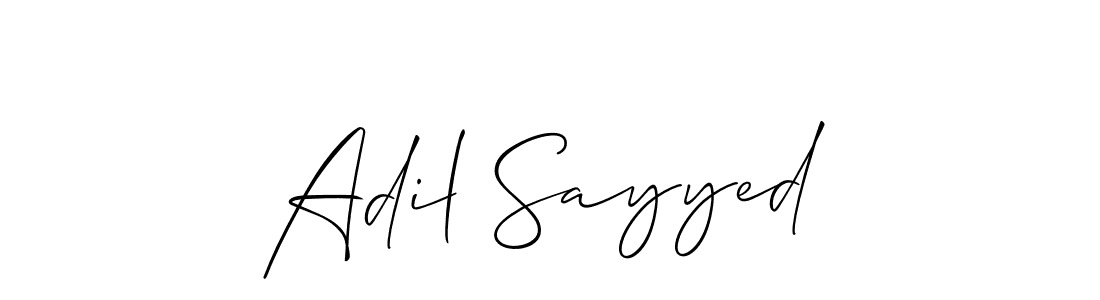 The best way (Allison_Script) to make a short signature is to pick only two or three words in your name. The name Adil Sayyed include a total of six letters. For converting this name. Adil Sayyed signature style 2 images and pictures png