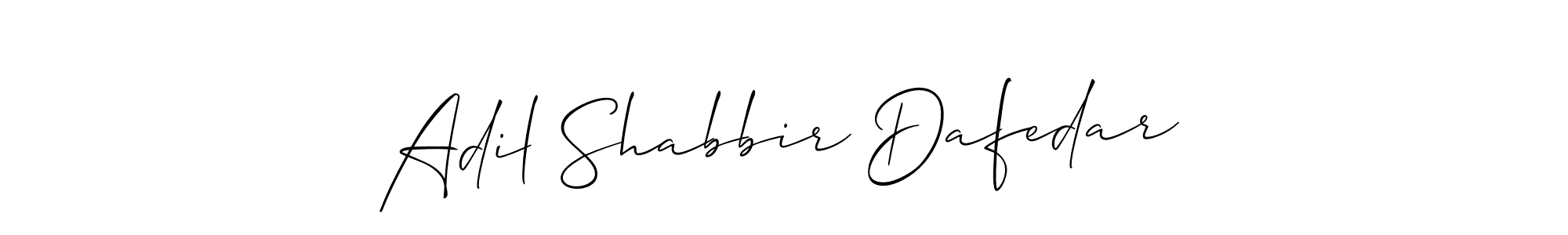 The best way (Allison_Script) to make a short signature is to pick only two or three words in your name. The name Adil Shabbir Dafedar include a total of six letters. For converting this name. Adil Shabbir Dafedar signature style 2 images and pictures png