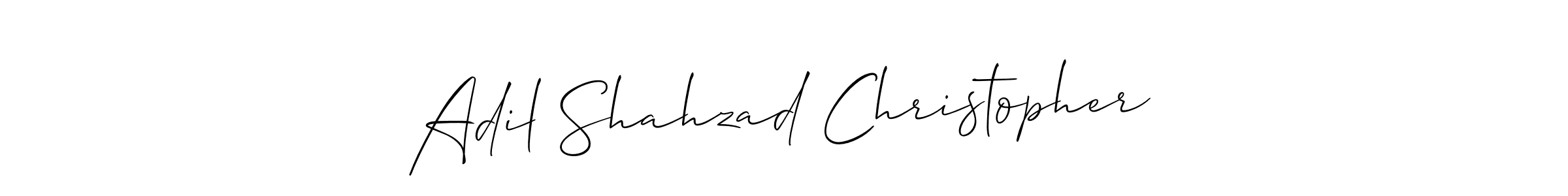 Create a beautiful signature design for name Adil Shahzad Christopher. With this signature (Allison_Script) fonts, you can make a handwritten signature for free. Adil Shahzad Christopher signature style 2 images and pictures png