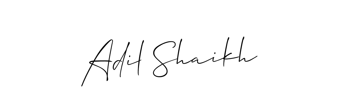 Adil Shaikh stylish signature style. Best Handwritten Sign (Allison_Script) for my name. Handwritten Signature Collection Ideas for my name Adil Shaikh. Adil Shaikh signature style 2 images and pictures png