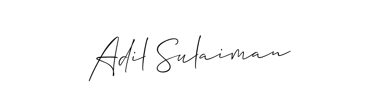 Also we have Adil Sulaiman name is the best signature style. Create professional handwritten signature collection using Allison_Script autograph style. Adil Sulaiman signature style 2 images and pictures png