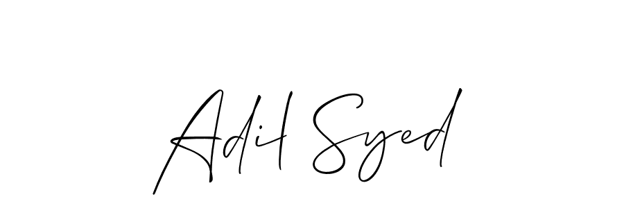 Also we have Adil Syed name is the best signature style. Create professional handwritten signature collection using Allison_Script autograph style. Adil Syed signature style 2 images and pictures png
