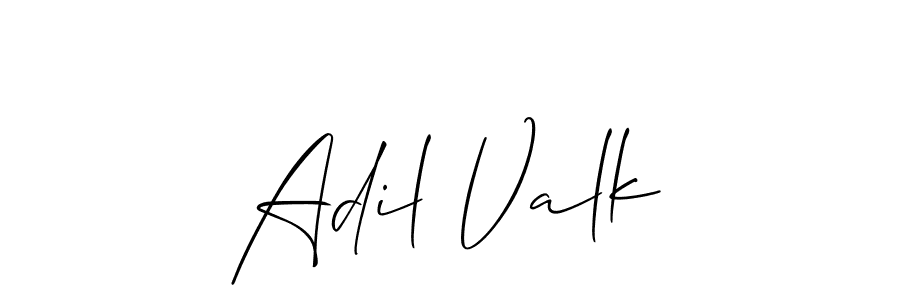 Also we have Adil Valk name is the best signature style. Create professional handwritten signature collection using Allison_Script autograph style. Adil Valk signature style 2 images and pictures png