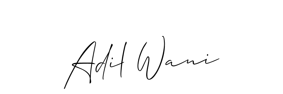 Create a beautiful signature design for name Adil Wani. With this signature (Allison_Script) fonts, you can make a handwritten signature for free. Adil Wani signature style 2 images and pictures png