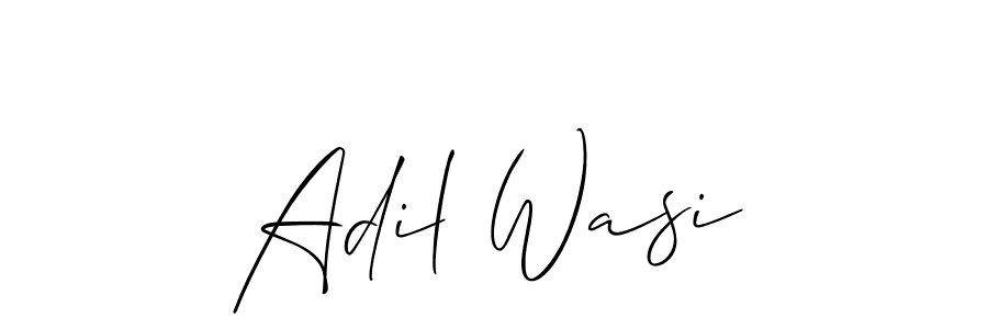 Use a signature maker to create a handwritten signature online. With this signature software, you can design (Allison_Script) your own signature for name Adil Wasi. Adil Wasi signature style 2 images and pictures png