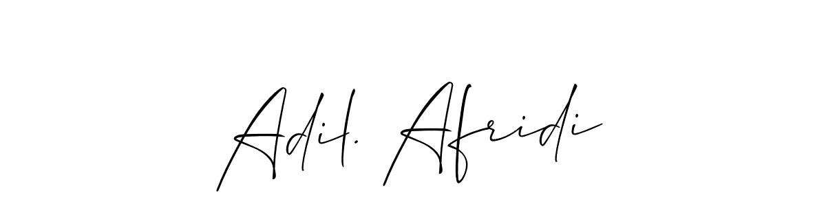 The best way (Allison_Script) to make a short signature is to pick only two or three words in your name. The name Adil. Afridi include a total of six letters. For converting this name. Adil. Afridi signature style 2 images and pictures png