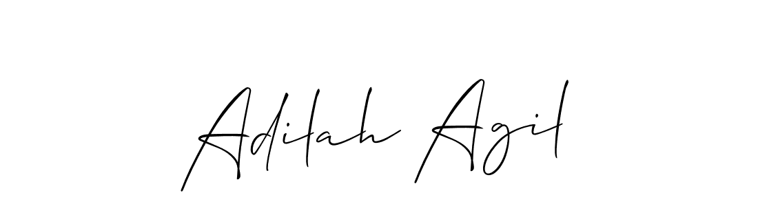 Once you've used our free online signature maker to create your best signature Allison_Script style, it's time to enjoy all of the benefits that Adilah Agil name signing documents. Adilah Agil signature style 2 images and pictures png