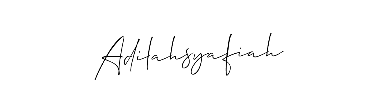This is the best signature style for the Adilahsyafiah name. Also you like these signature font (Allison_Script). Mix name signature. Adilahsyafiah signature style 2 images and pictures png