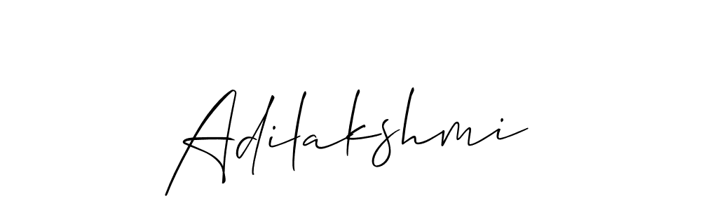 Also we have Adilakshmi name is the best signature style. Create professional handwritten signature collection using Allison_Script autograph style. Adilakshmi signature style 2 images and pictures png