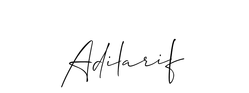 Also we have Adilarif name is the best signature style. Create professional handwritten signature collection using Allison_Script autograph style. Adilarif signature style 2 images and pictures png
