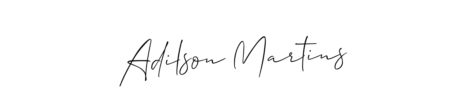 Allison_Script is a professional signature style that is perfect for those who want to add a touch of class to their signature. It is also a great choice for those who want to make their signature more unique. Get Adilson Martins name to fancy signature for free. Adilson Martins signature style 2 images and pictures png