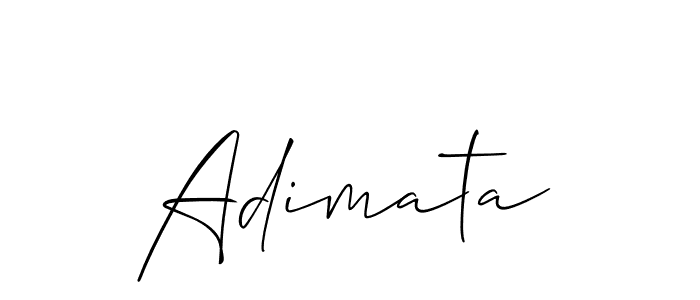 The best way (Allison_Script) to make a short signature is to pick only two or three words in your name. The name Adimata include a total of six letters. For converting this name. Adimata signature style 2 images and pictures png