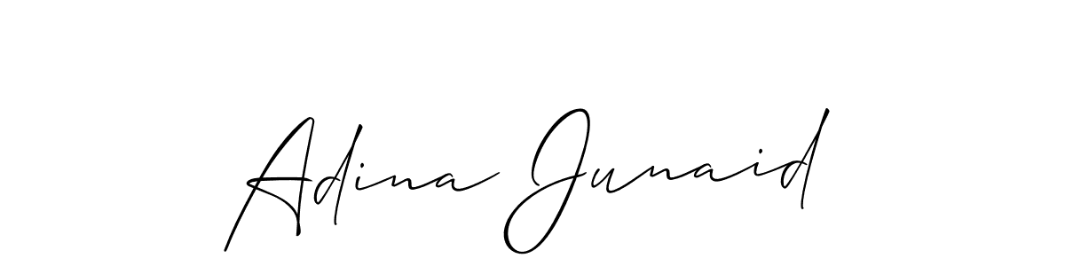 Also we have Adina Junaid name is the best signature style. Create professional handwritten signature collection using Allison_Script autograph style. Adina Junaid signature style 2 images and pictures png