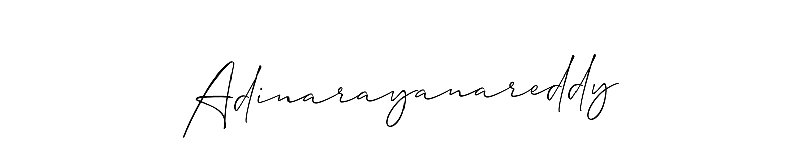 Use a signature maker to create a handwritten signature online. With this signature software, you can design (Allison_Script) your own signature for name Adinarayanareddy. Adinarayanareddy signature style 2 images and pictures png