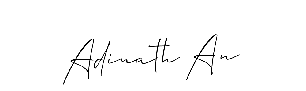 Make a beautiful signature design for name Adinath An. With this signature (Allison_Script) style, you can create a handwritten signature for free. Adinath An signature style 2 images and pictures png