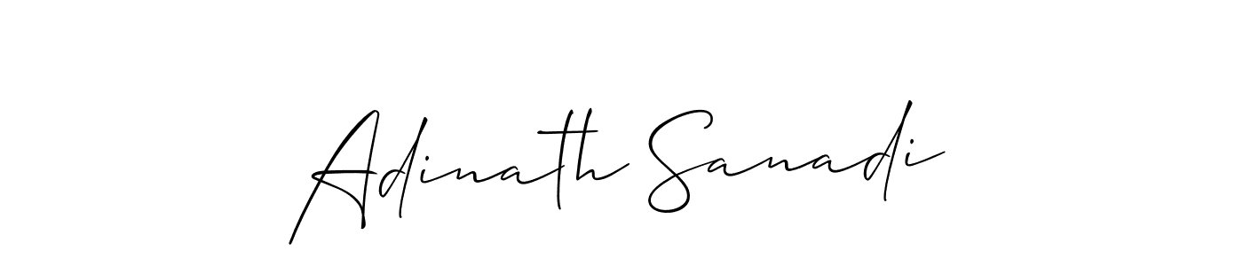 Also we have Adinath Sanadi name is the best signature style. Create professional handwritten signature collection using Allison_Script autograph style. Adinath Sanadi signature style 2 images and pictures png