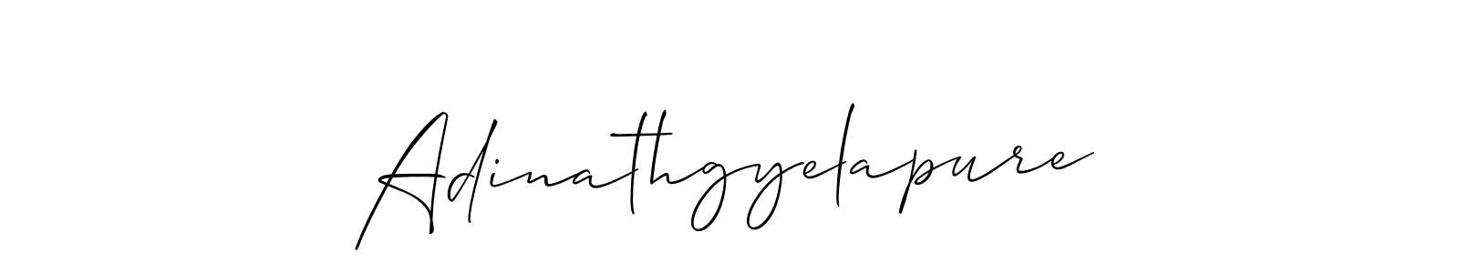 It looks lik you need a new signature style for name Adinathgyelapure. Design unique handwritten (Allison_Script) signature with our free signature maker in just a few clicks. Adinathgyelapure signature style 2 images and pictures png