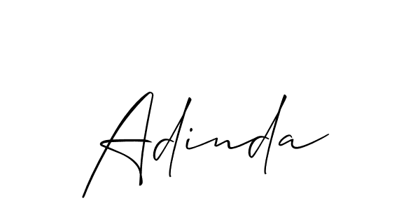 Similarly Allison_Script is the best handwritten signature design. Signature creator online .You can use it as an online autograph creator for name Adinda. Adinda signature style 2 images and pictures png