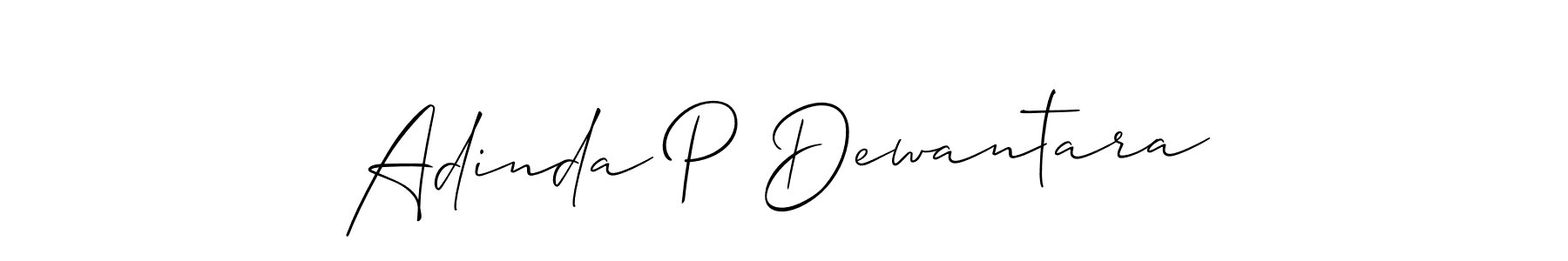 Use a signature maker to create a handwritten signature online. With this signature software, you can design (Allison_Script) your own signature for name Adinda P Dewantara. Adinda P Dewantara signature style 2 images and pictures png