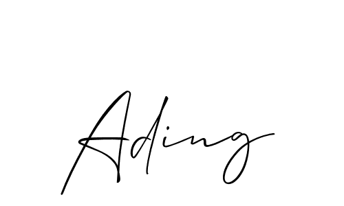 Best and Professional Signature Style for Ading. Allison_Script Best Signature Style Collection. Ading signature style 2 images and pictures png