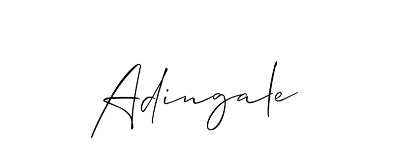 Allison_Script is a professional signature style that is perfect for those who want to add a touch of class to their signature. It is also a great choice for those who want to make their signature more unique. Get Adingale name to fancy signature for free. Adingale signature style 2 images and pictures png