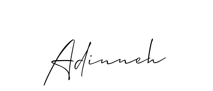 Make a beautiful signature design for name Adinneh. With this signature (Allison_Script) style, you can create a handwritten signature for free. Adinneh signature style 2 images and pictures png