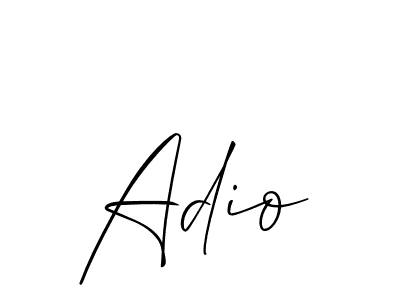 Make a beautiful signature design for name Adio. With this signature (Allison_Script) style, you can create a handwritten signature for free. Adio signature style 2 images and pictures png