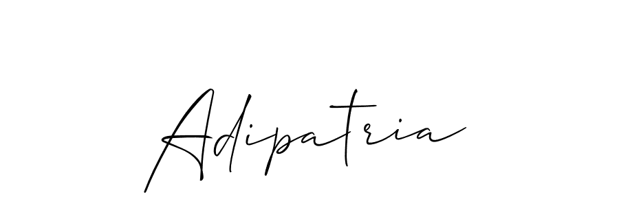 Allison_Script is a professional signature style that is perfect for those who want to add a touch of class to their signature. It is also a great choice for those who want to make their signature more unique. Get Adipatria name to fancy signature for free. Adipatria signature style 2 images and pictures png