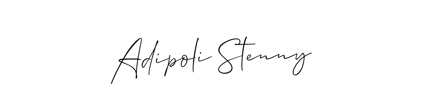 Also You can easily find your signature by using the search form. We will create Adipoli Stenny name handwritten signature images for you free of cost using Allison_Script sign style. Adipoli Stenny signature style 2 images and pictures png