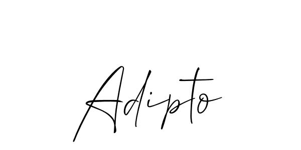 Best and Professional Signature Style for Adipto. Allison_Script Best Signature Style Collection. Adipto signature style 2 images and pictures png