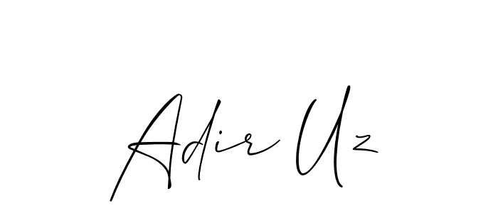 Allison_Script is a professional signature style that is perfect for those who want to add a touch of class to their signature. It is also a great choice for those who want to make their signature more unique. Get Adir Uz name to fancy signature for free. Adir Uz signature style 2 images and pictures png