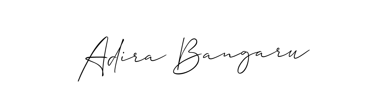 Similarly Allison_Script is the best handwritten signature design. Signature creator online .You can use it as an online autograph creator for name Adira Bangaru. Adira Bangaru signature style 2 images and pictures png
