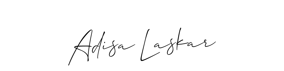 Similarly Allison_Script is the best handwritten signature design. Signature creator online .You can use it as an online autograph creator for name Adisa Laskar. Adisa Laskar signature style 2 images and pictures png