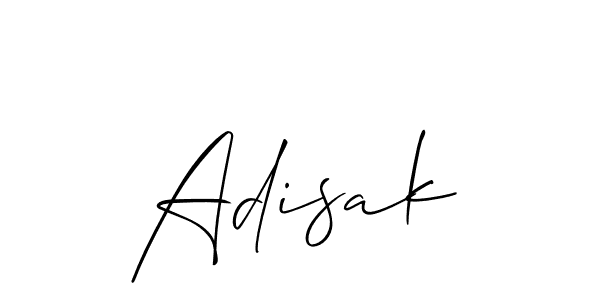 How to make Adisak signature? Allison_Script is a professional autograph style. Create handwritten signature for Adisak name. Adisak signature style 2 images and pictures png