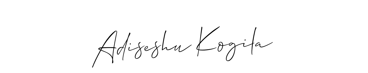 Check out images of Autograph of Adiseshu Kogila name. Actor Adiseshu Kogila Signature Style. Allison_Script is a professional sign style online. Adiseshu Kogila signature style 2 images and pictures png