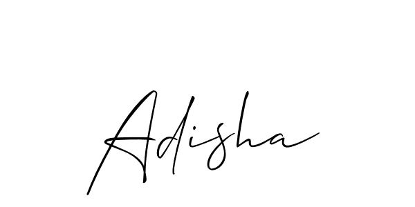 The best way (Allison_Script) to make a short signature is to pick only two or three words in your name. The name Adisha include a total of six letters. For converting this name. Adisha signature style 2 images and pictures png