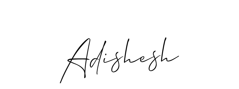 Use a signature maker to create a handwritten signature online. With this signature software, you can design (Allison_Script) your own signature for name Adishesh. Adishesh signature style 2 images and pictures png