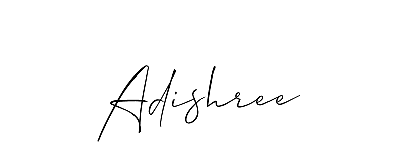 How to make Adishree signature? Allison_Script is a professional autograph style. Create handwritten signature for Adishree name. Adishree signature style 2 images and pictures png