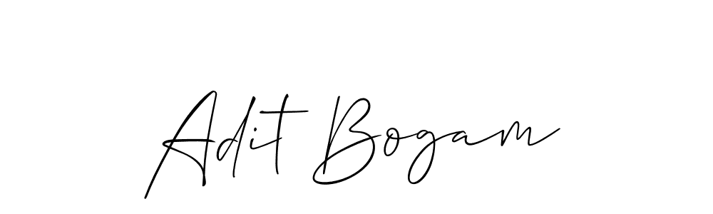 The best way (Allison_Script) to make a short signature is to pick only two or three words in your name. The name Adit Bogam include a total of six letters. For converting this name. Adit Bogam signature style 2 images and pictures png