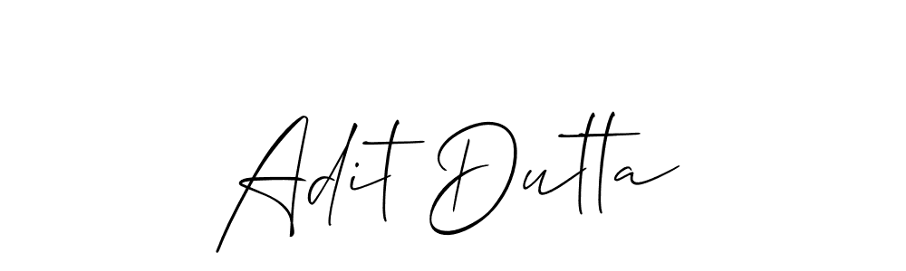 How to make Adit Dutta name signature. Use Allison_Script style for creating short signs online. This is the latest handwritten sign. Adit Dutta signature style 2 images and pictures png