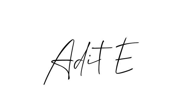 Make a beautiful signature design for name Adit E. With this signature (Allison_Script) style, you can create a handwritten signature for free. Adit E signature style 2 images and pictures png